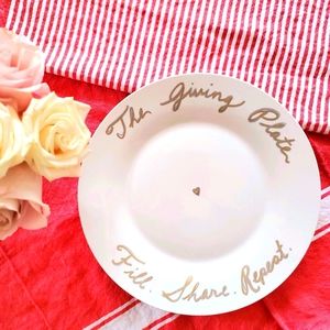 The Giving Plate. Hand painted Decorative Plate.
